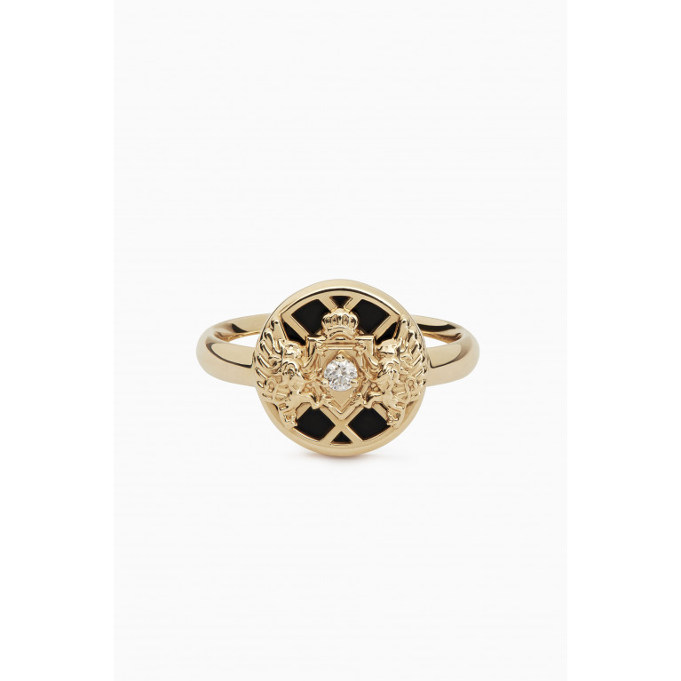 Balmain - Emblem Diamond Ring in 18kt Gold