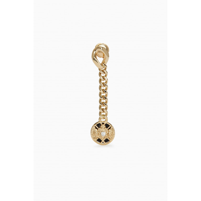 Balmain - Emblem Pendant Diamond Single Earring in 18kt Gold