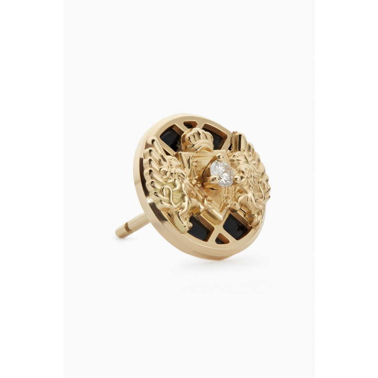 Balmain - Emblem Diamond Single Stud Earring in 18kt Gold