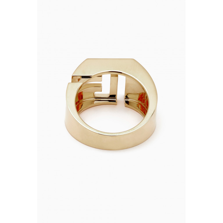 Balmain - Labyrinth Diamond Signet Ring in 18kt Gold