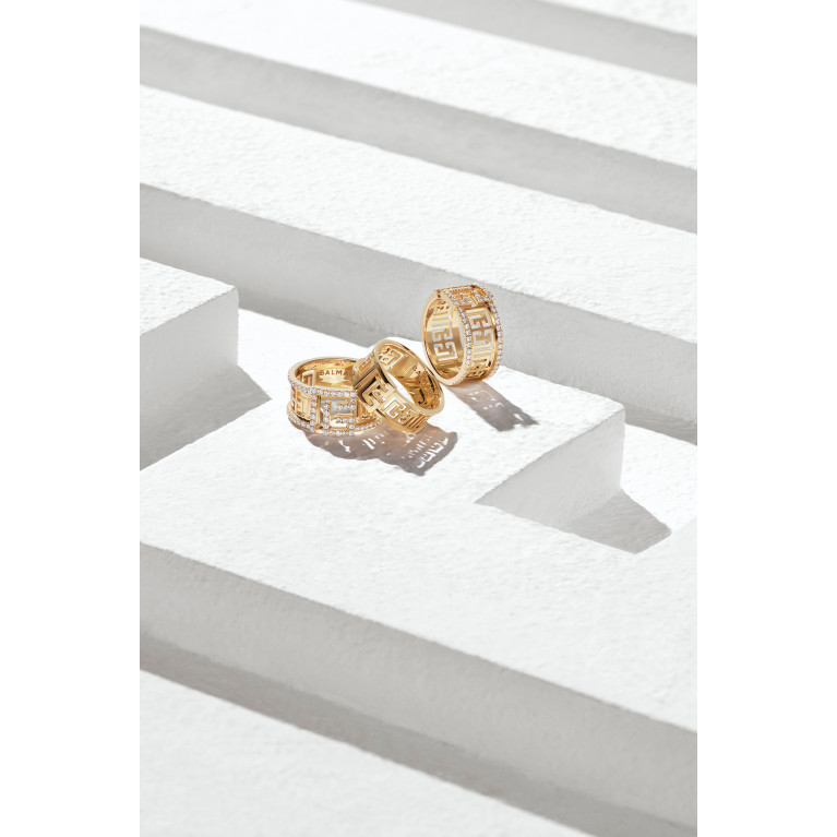 Balmain - Labyrinth Frieze Ring in 18kt Gold
