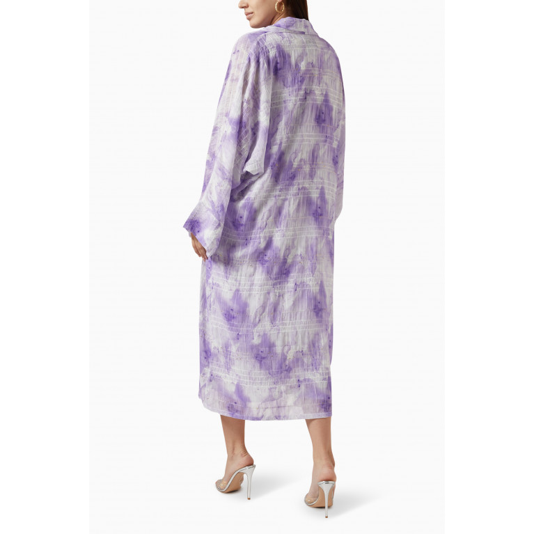 Bambah Boutique - Gardenia Brushstroke Kimono & Dress Set