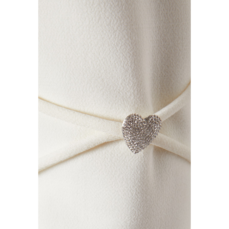 Mach&Mach - Embellished Tie-up Blazer Mini Dress in Wool