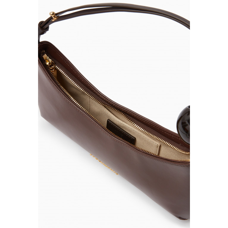 Jacquemus - Le Bisou Perle Zip Shoulder Bag in Leather Brown