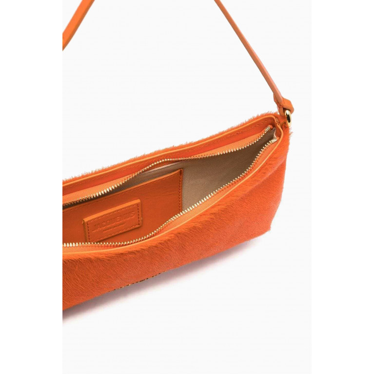 Jacquemus - Le Bisou Perle Zip Shoulder Bag in Leather Orange