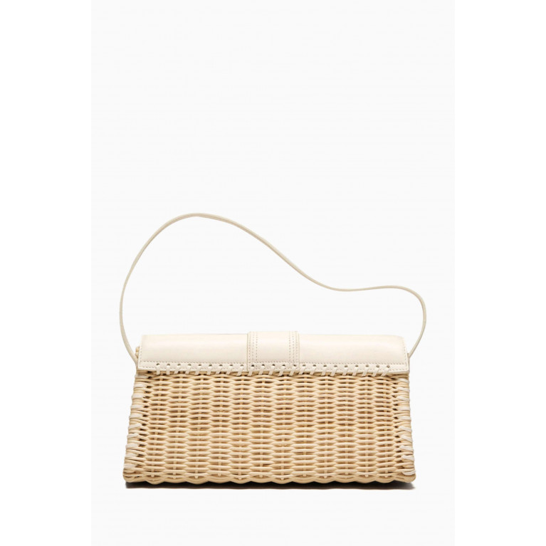 Jacquemus - Le Bambino Long Shoulder Bag in Wicker & Leather