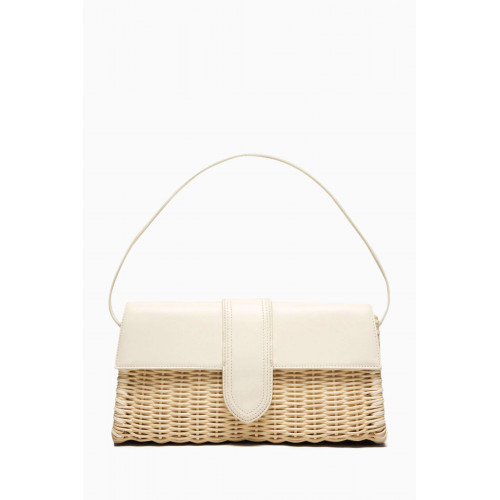 Jacquemus - Le Bambino Long Shoulder Bag in Wicker & Leather