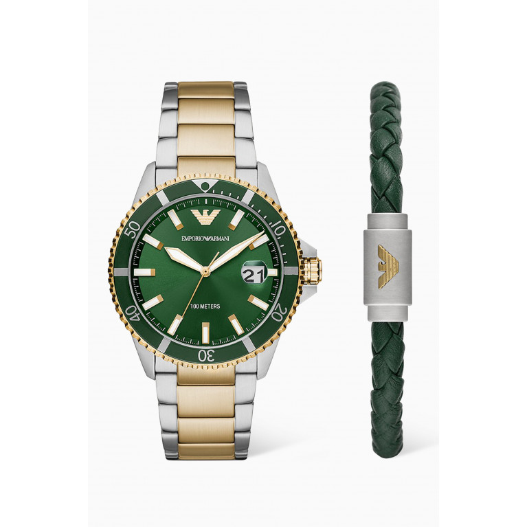 Emporio Armani - Diver Chrono Watch, 43mm and Bracelet Set