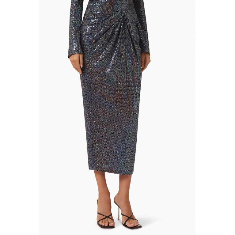Aiifos - Cher Crystal Midi Skirt in Jersey