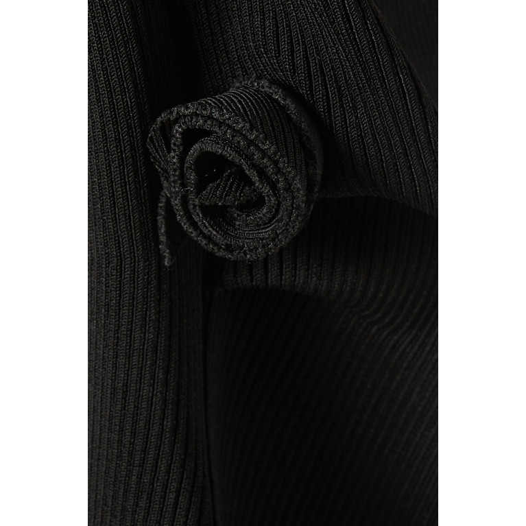 Coperni - Asymmetric Flower Knit Mini Dress
