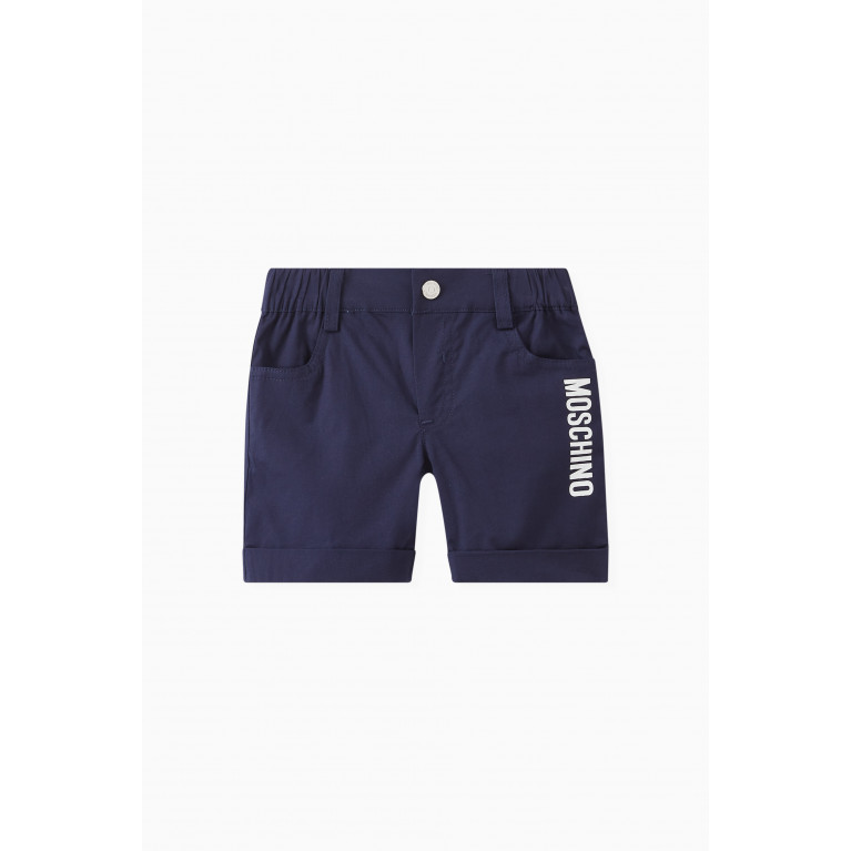 Moschino - Logo Detail Shorts in Cotton