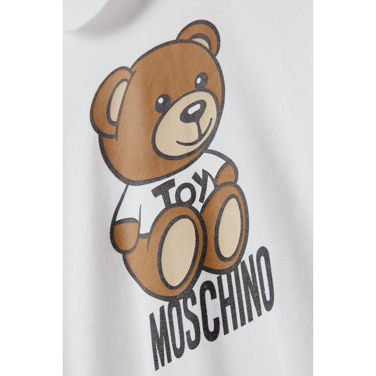 Moschino - Teddy Print Sleepsuit in Cotton