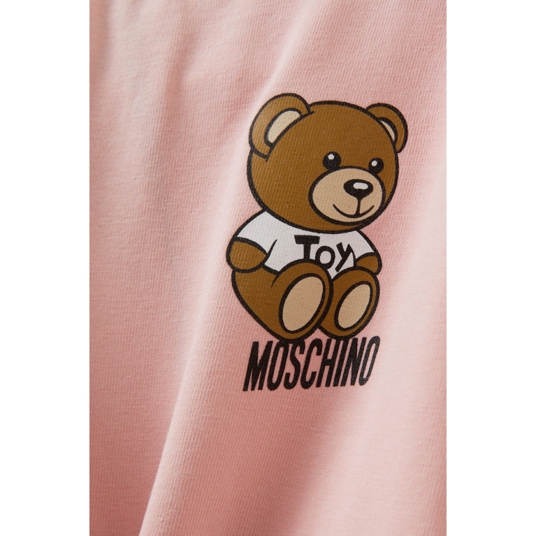 Moschino - Teddy Print Leggings in Cotton Pink