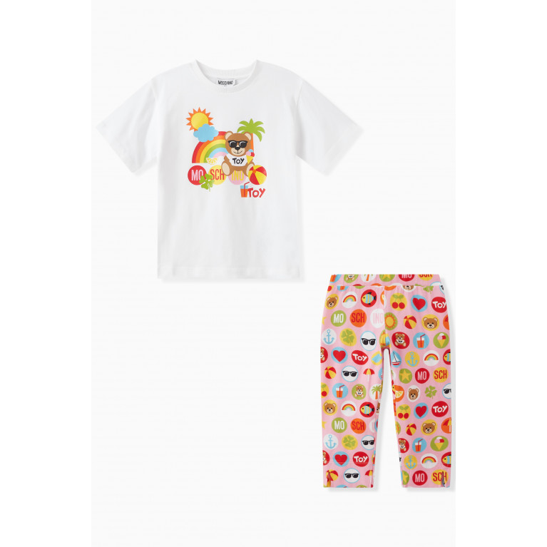 Moschino - Teddy Bear T-shirt & Leggings Set in Cotton