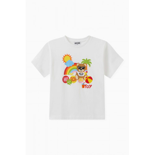 Moschino - Teddy Print T-shirt in Cotton White