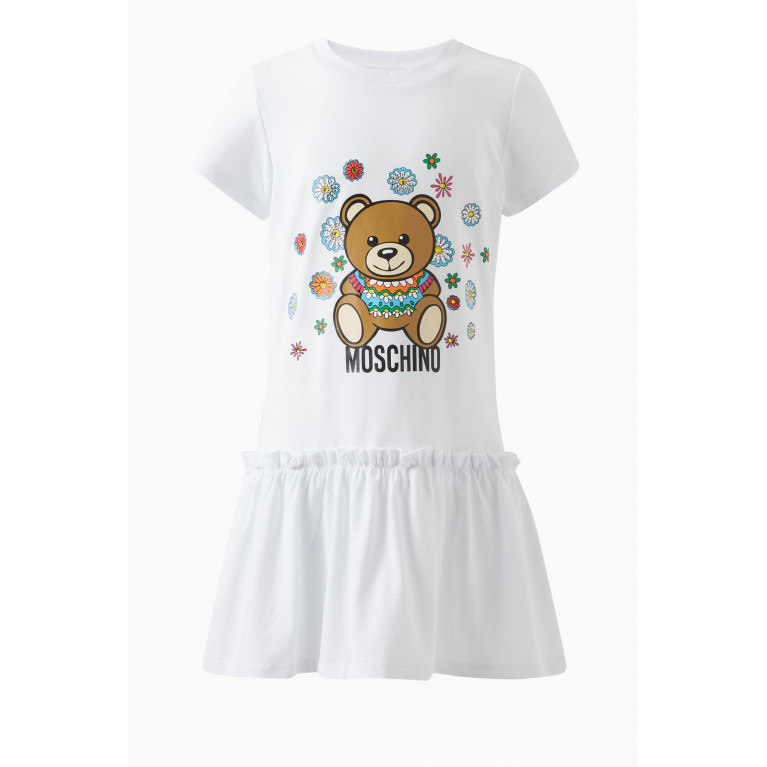 Moschino - Teddy Bear-print T-shirt Dress in Cotton