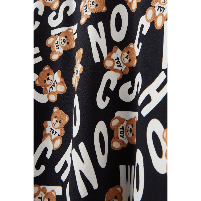 Moschino - Teddy Print T-shirt Dress in Cotton Black
