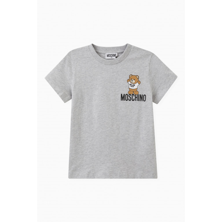 Moschino - Teddy Print T-shirt in Cotton Grey