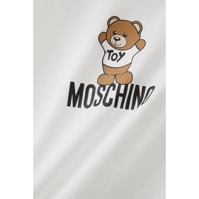 Moschino - Teddy Print T-shirt in Cotton White