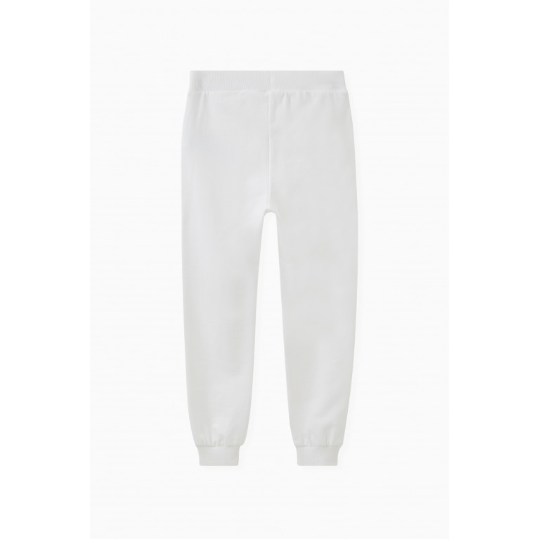 Moschino - Logo Print Sweatpants in Cotton White
