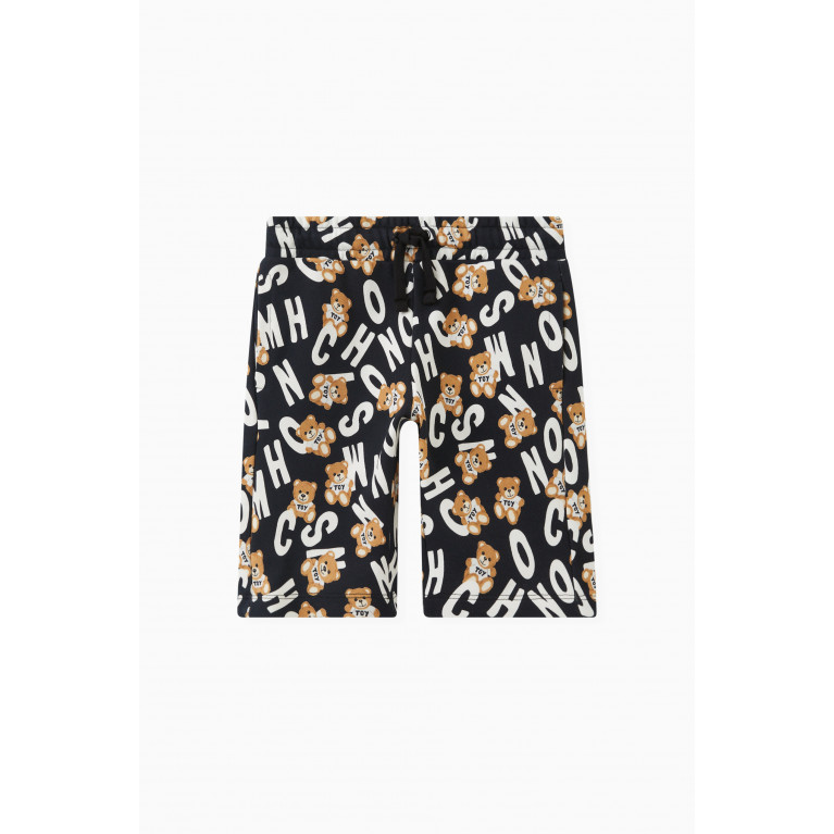 Moschino - Logo Print Shorts in Cotton