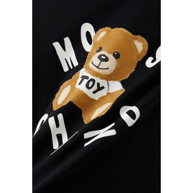 Moschino - Teddy Print T-shirt in Cotton Black