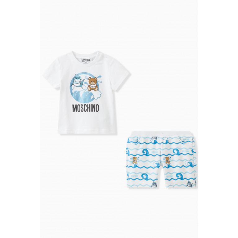 Moschino - Teddy Bear-print T-shirt & Shorts Set in Cotton