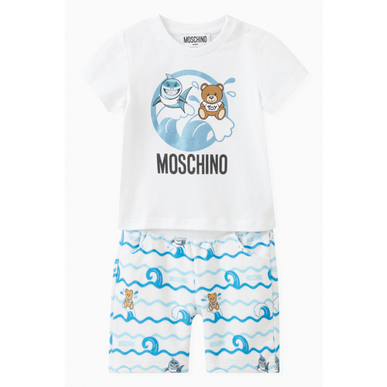 Moschino - Teddy Bear-print T-shirt & Shorts Set in Cotton