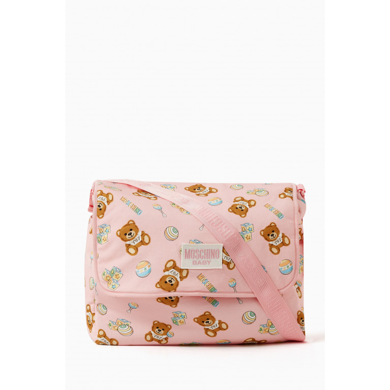 Moschino - Moschino Teddy Baby Changing Bag in Nylon Pink