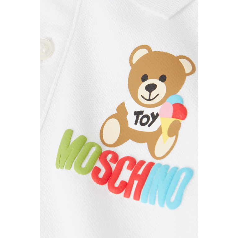 Moschino - Teddy Bear Logo Polo Shirt in Cotton