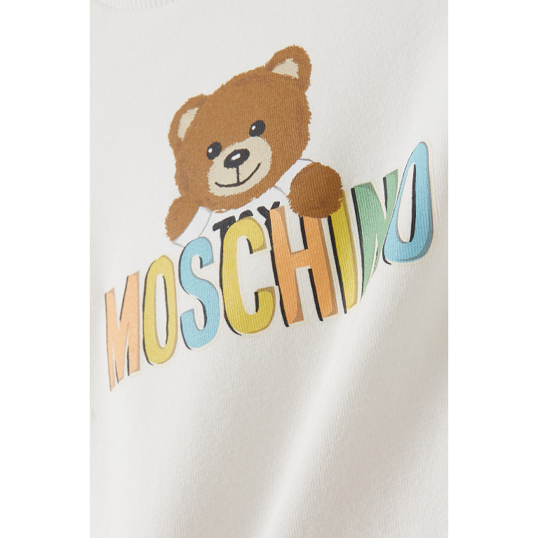 Moschino - T-shirt & Leggings in Stretch Cotton Neutral