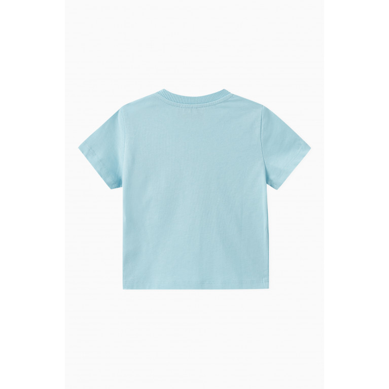Moschino - Teddy Bear Logo T-shirt in Cotton Blue