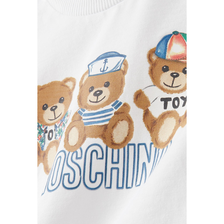Moschino - Teddy Bear Logo T-shirt in Cotton White