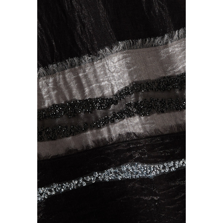 SH Collection - Embellished Shimmer Abaya Set