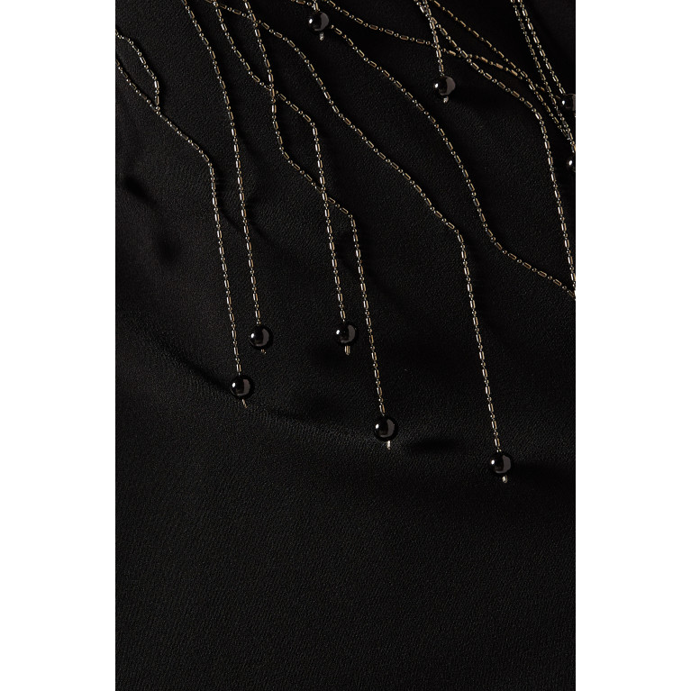 SH Collection - Embellished Abaya Set in Crepe