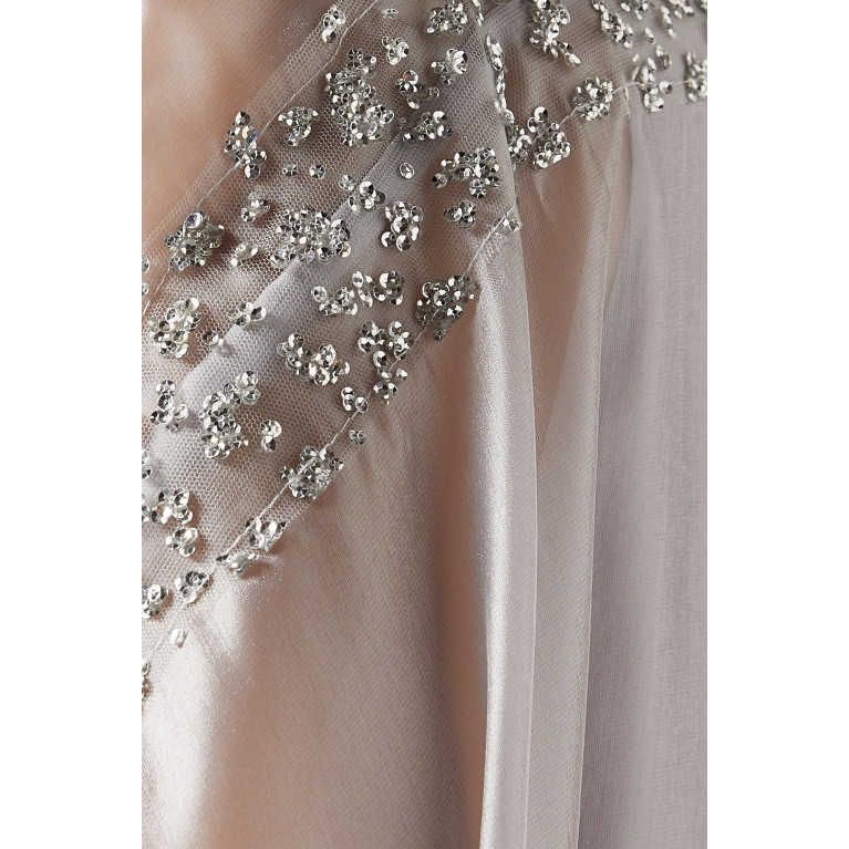 SH Collection - Embellished Sheer Abaya Set in Organza
