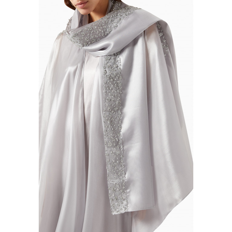 SH Collection - Embellished Sheer Abaya Set in Organza