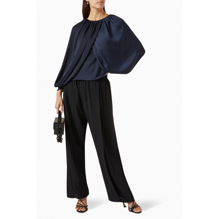SH Collection - Pleated Straight-fit Pants in Crepe