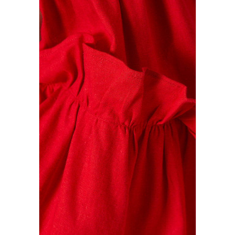 VANINA - The Crepuscule Maxi Dress in Linen Red