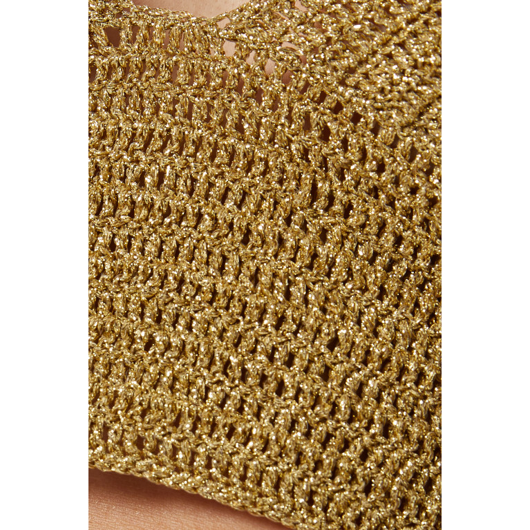 VANINA - Le Sable Crochet Bustier Top in Cotton & Lurex-blend