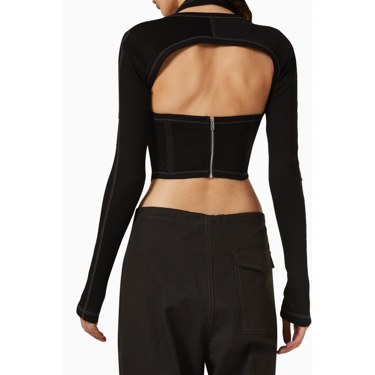 Dion Lee - Modular Ribbed Corset Top in Organic Cotton-jersey