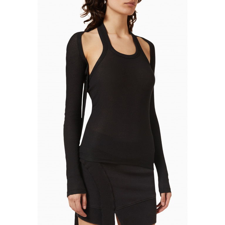 Dion Lee - Modular Ribbed Halter Top in Organic Cotton-jersey
