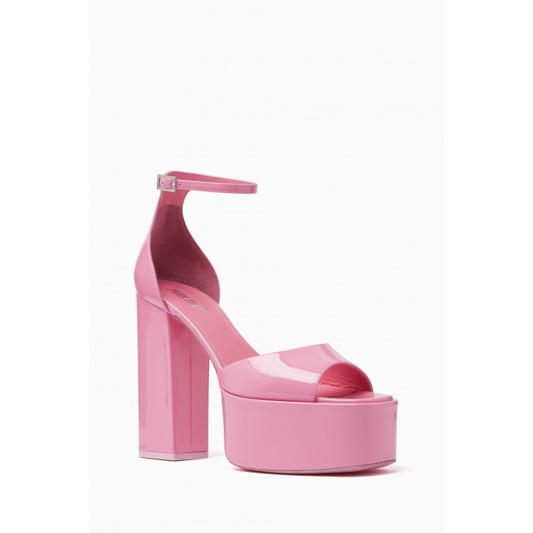 Paris Texas - Tatiana 130 Platform Sandals in Patent Leather Pink