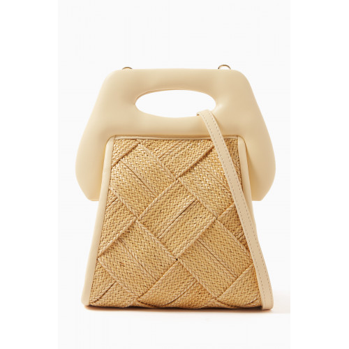 THEMOIRè - Clori Top Handle Bag in Woven Straw