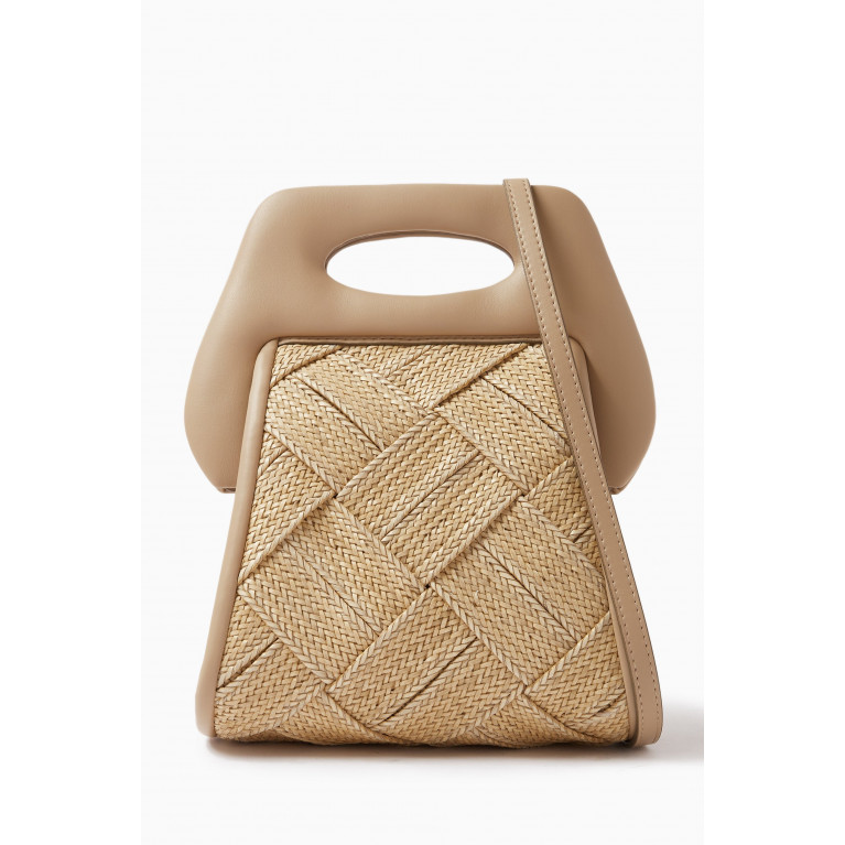 THEMOIRè - Clori Top Handle Bag in Woven Straw
