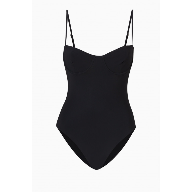Belted swimsuit in black - Adriana Degreas