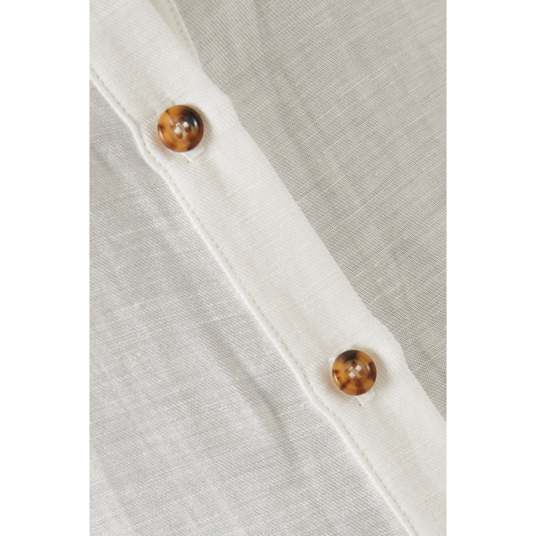 Anemos - Button-down Maxi Shirt Dress Linen-blend