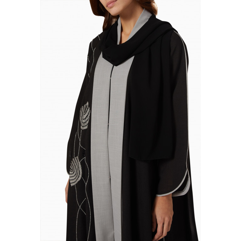 Rauaa Official - Two-tone Embroidered Abaya