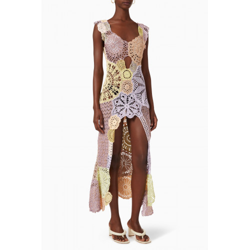 Alix Pinho - Mermaid Crochet Maxi Dress in Cotton Neutral
