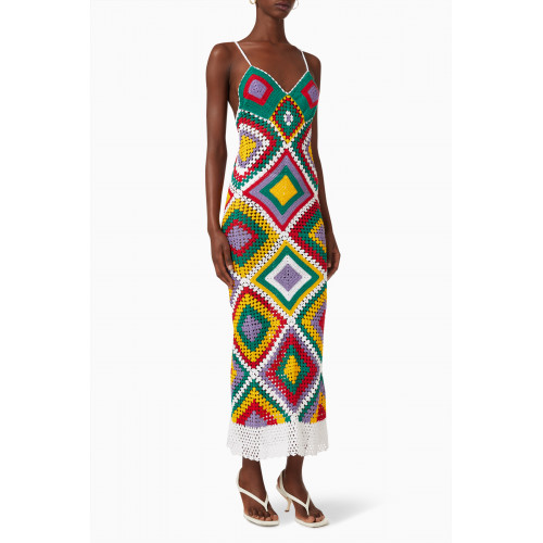 Alix Pinho - Esmeralda Crochet Maxi Dress in Cotton